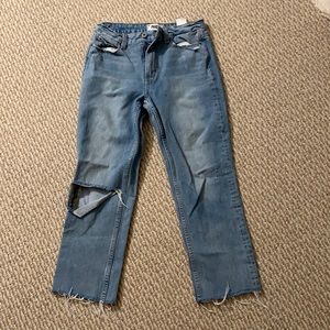 Paige ripped knee mom jeans